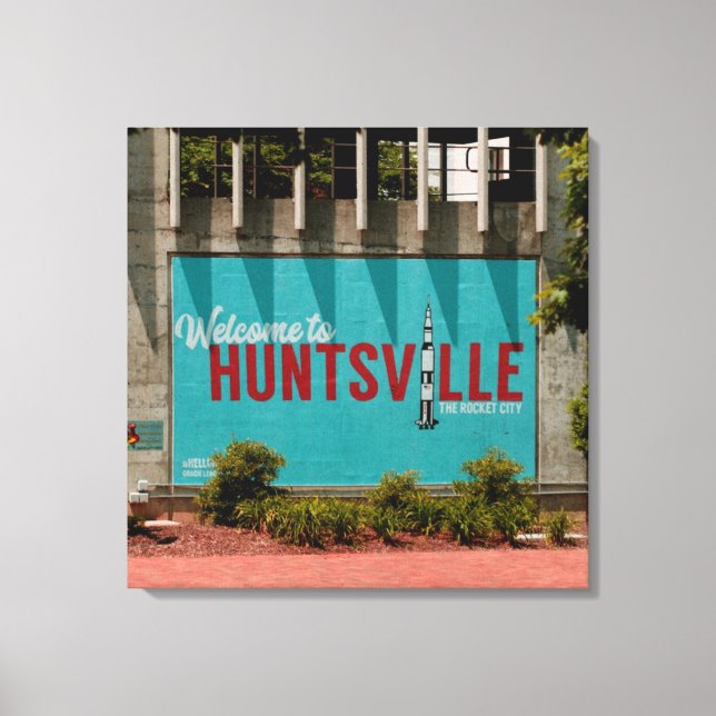 Huntsville Alabama Rocket City Canvas Print (Front)