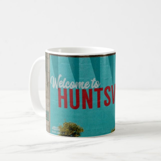 Huntsville Alabama Rocket City Coffee Mug (Front Left)