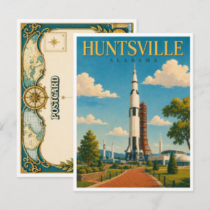 Huntsville Alabama Saturn V GeoSaga Postcard