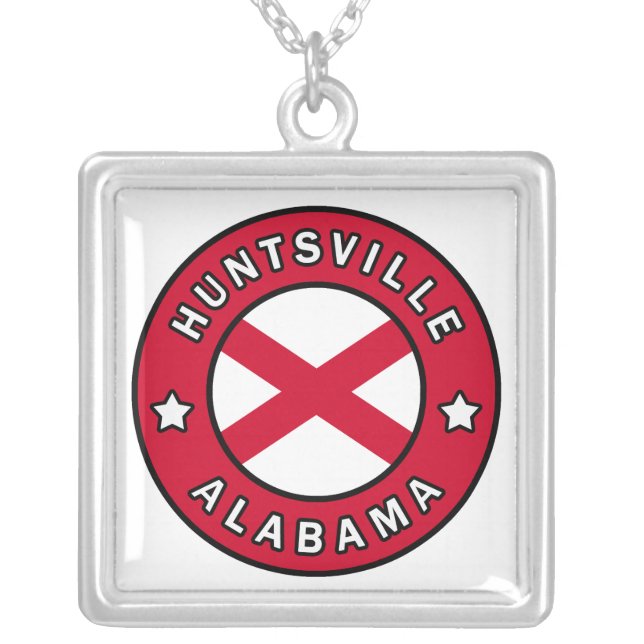 Huntsville Alabama Silver Plated Necklace (Front)