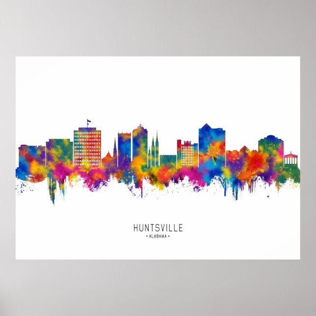 Huntsville Alabama Skyline Poster (Front)