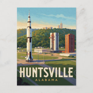 Huntsville Alabama Space Travel Postcard