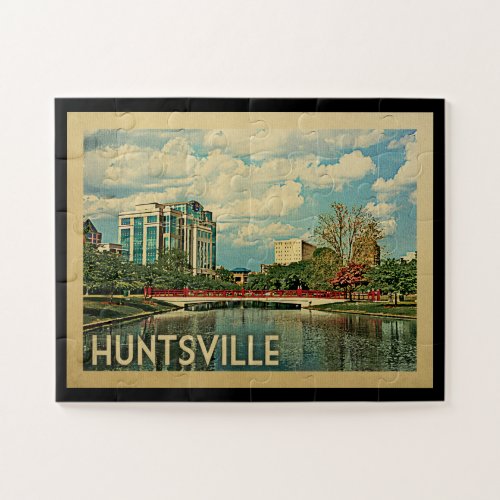 Huntsville Alabama Vintage Travel Jigsaw Puzzle