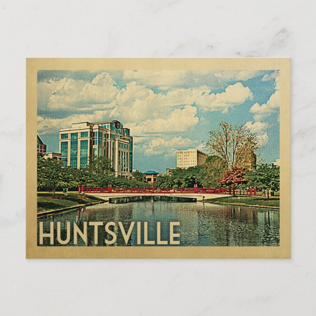 Huntsville Alabama Vintage Travel Postcard (Front)