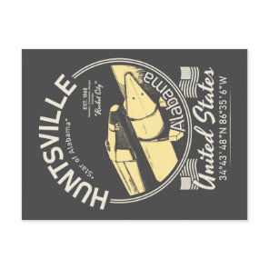HUNTSVILLE CITY ALABAMA - ROCKET SPACESHIP POSTCARD