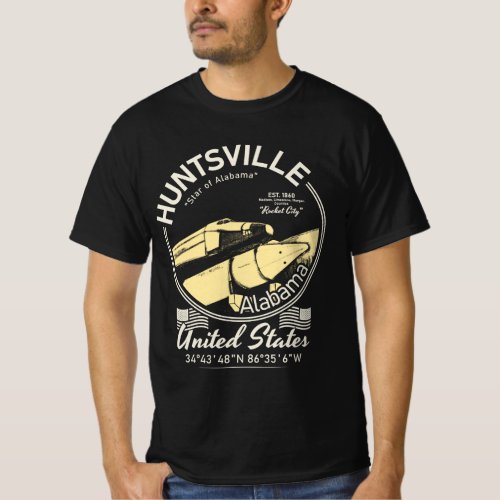 HUNTSVILLE CITY ALABAMA _ ROCKET SPACESHIP T_Shirt