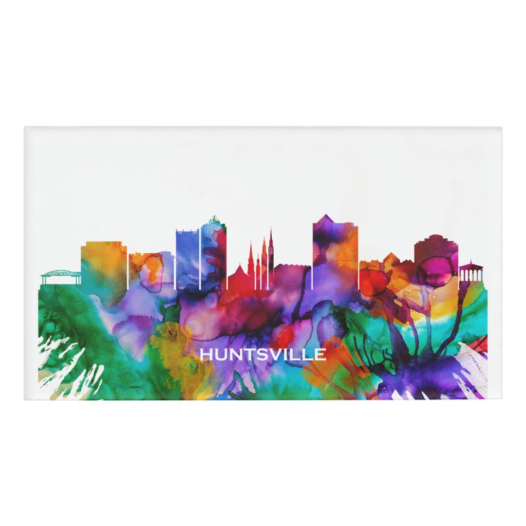 Huntsville Skyline Name Tag Zazzle
