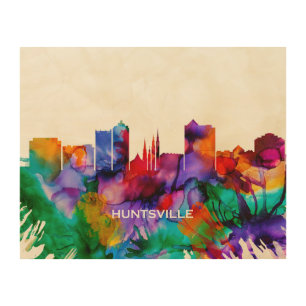 Huntsville Skyline Wood Wall Art