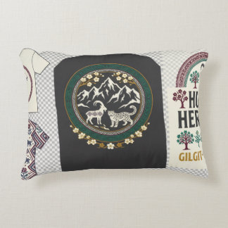 Hunza Heritage Graphic T-Shirt | Gilgit-Baltistan  Accent Pillow