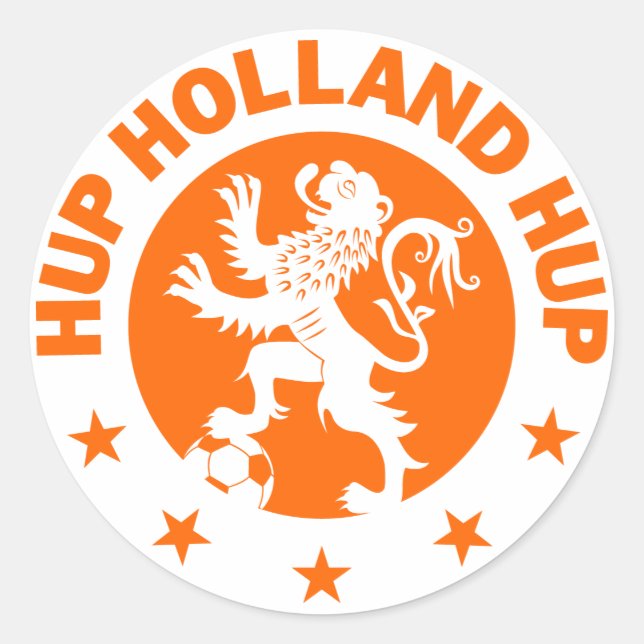 Hup Holland - Editable Background color Classic Round Sticker (Front)