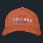 Hup Holland Hup Netherlands Soccer Fan Orange Embroidered Baseball Cap<br><div class="desc">Fun and stylish Hup Holland Hup Netherlands soccer fan hat in iconic Dutch flag colors red, white, and blue. Perfect for cheering on the Netherlands team during international soccer tournaments, summer matches, and global football events. A great gift for Dutch soccer supporters, football fans, and anyone celebrating Holland pride in...</div>