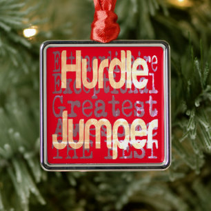 Hurdle Jumper Extraordinaire Metal Ornament