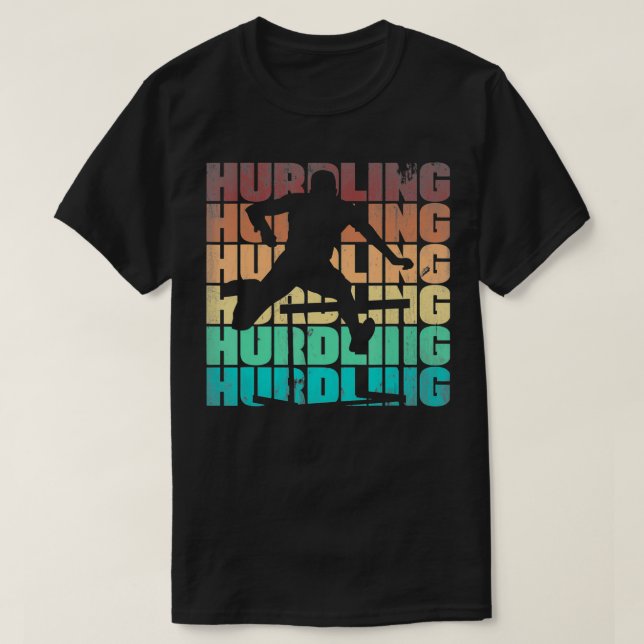 Hurdle Runner Hurdling Track and Field  T-Shirt (Design Front)