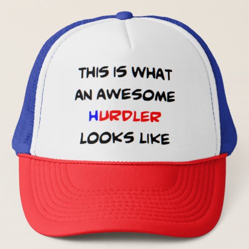 hurdler awesome trucker hat
