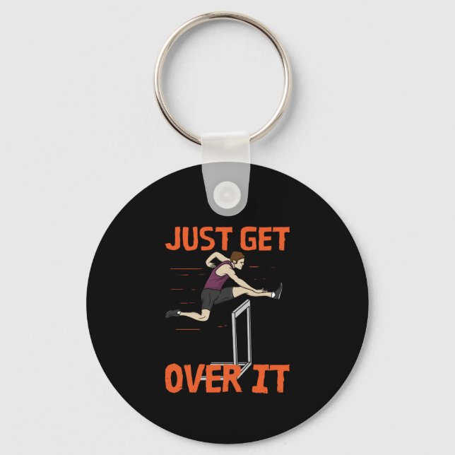 Hurdler Hurdling Sport Track & Field Gifts Keychain (Front)