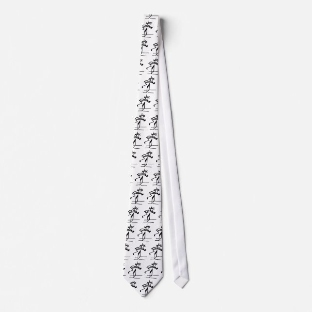Hurdler Stickman Track and Field Tie (Front)