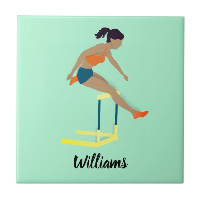 Hurdles Ceramic Tile (Front)