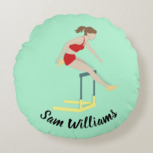 Hurdles Round Pillow (Front)