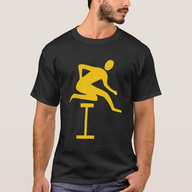 Hurdling - Amber T-Shirt (Front)