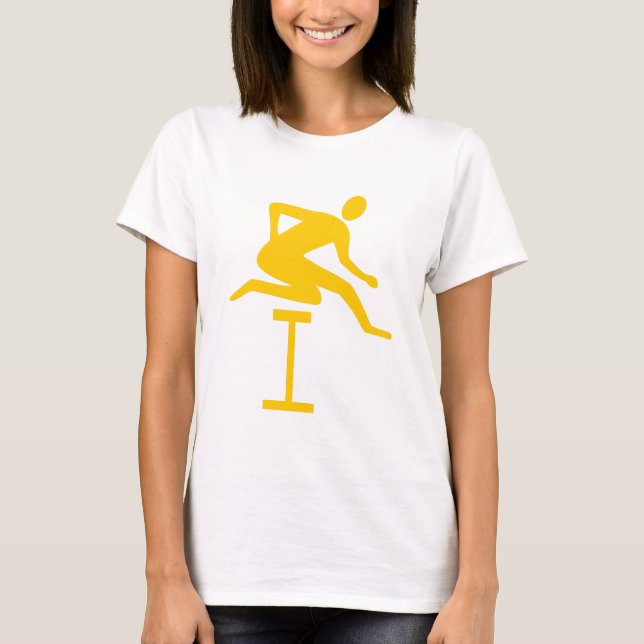 Hurdling - Amber T-Shirt (Front)