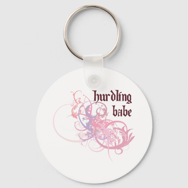 Hurdling Babe Keychain (Front)