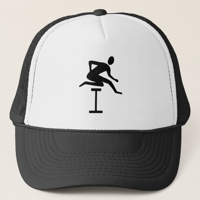 Hurdling - Black Trucker Hat (Front)
