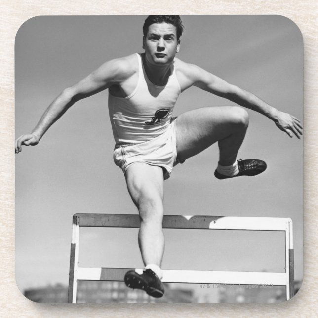 Hurdling Drink Coaster (Front)