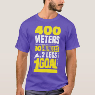 Hurdling Hurdle Runner Track and Field 400 Meters  T-Shirt