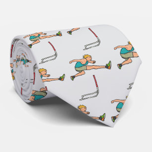 Hurdling Hurdles Neck Tie