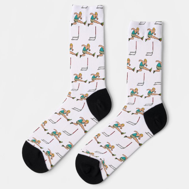 Hurdling Hurdles Socks (Left)