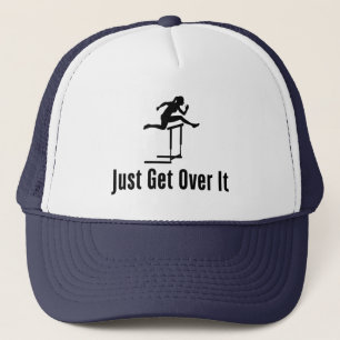 Hurdling Just Get Over It Female Hurdler Girl Mom Trucker Hat