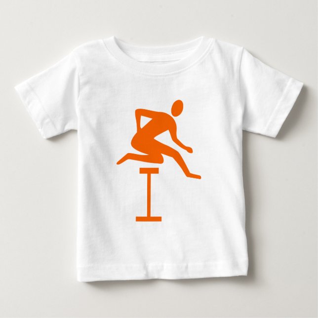 Hurdling - Orange Baby T-Shirt (Front)