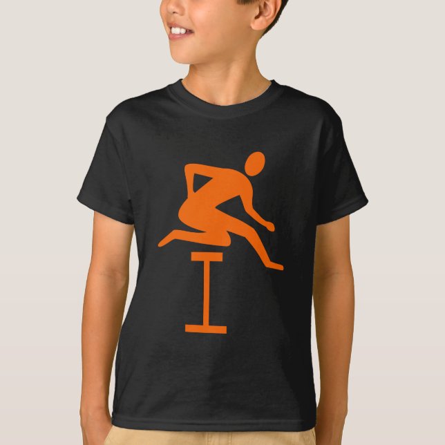 Hurdling - Orange T-Shirt (Front)