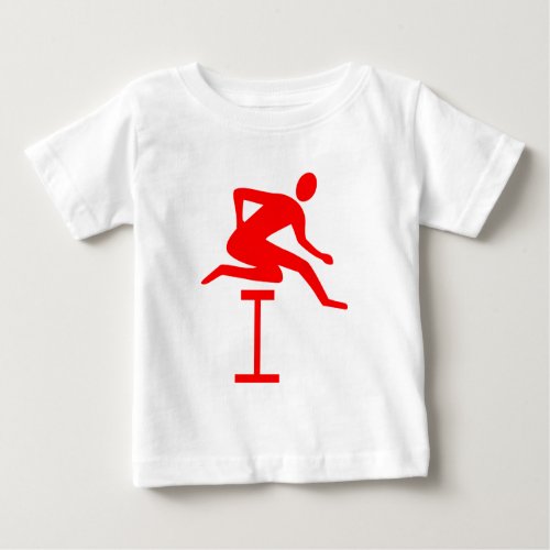 Hurdling _ Red Baby T_Shirt