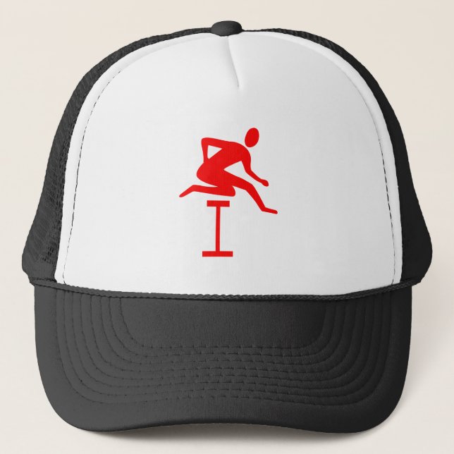 Hurdling - Red Trucker Hat (Front)
