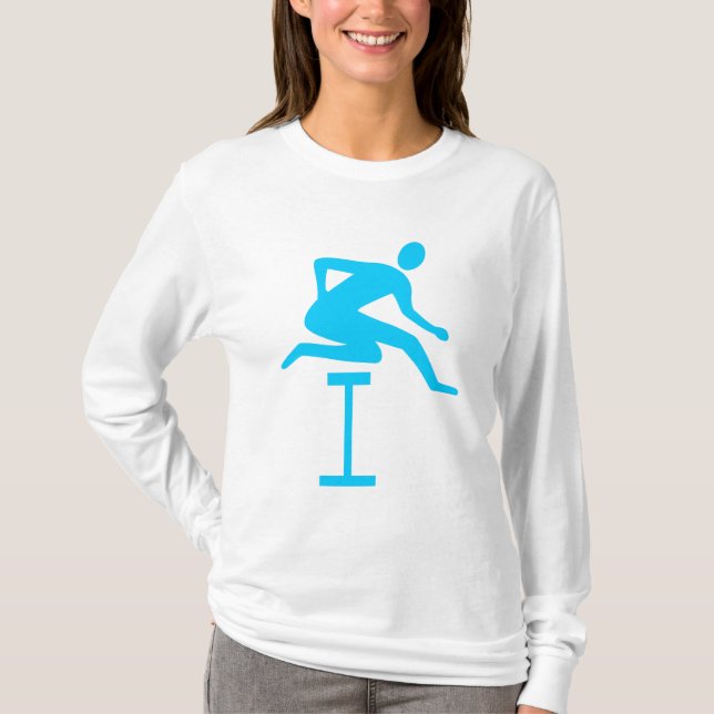 Hurdling - Sky Blue T-Shirt (Front)