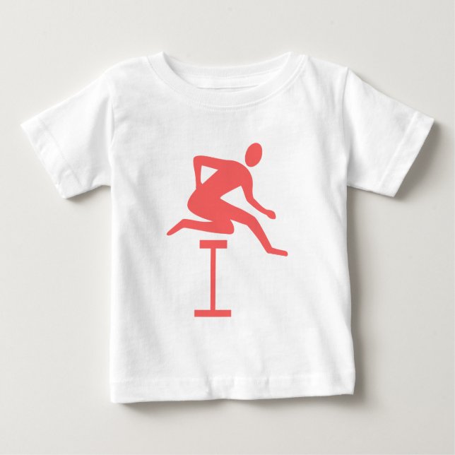 Hurdling - Tropical Pink Baby T-Shirt (Front)