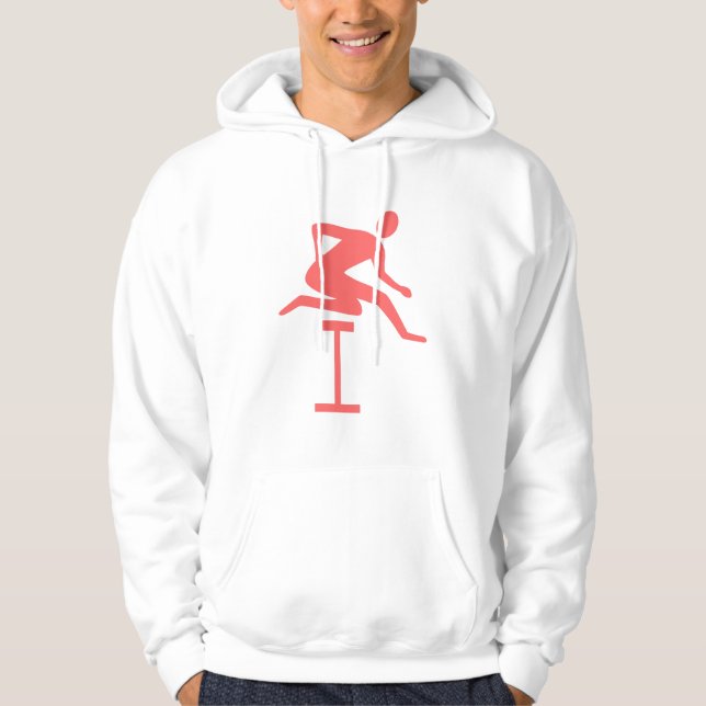 Hurdling - Tropical Pink Hoodie (Front)