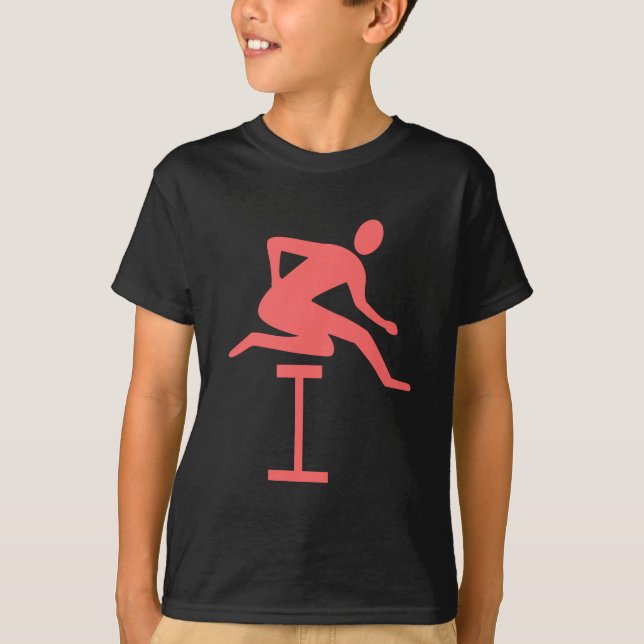Hurdling - Tropical Pink T-Shirt (Front)