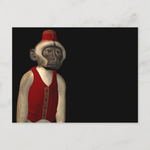 Hurdy Gurdy 3D Music Monkey 11 Postcard