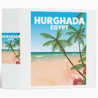 Hurghada Egypt travel poster 3 Ring Binder