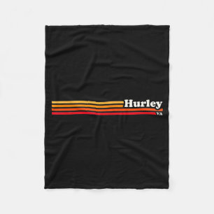 Hurley, Ky Vintage Sunset Retro  Fleece Blanket