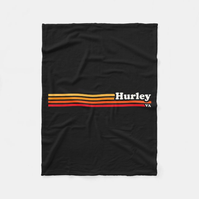 Hurley, Ky Vintage Sunset Retro  Fleece Blanket (Front)