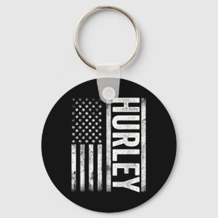 Hurley Ky Vintage Us American Flag Retro For Men W Keychain