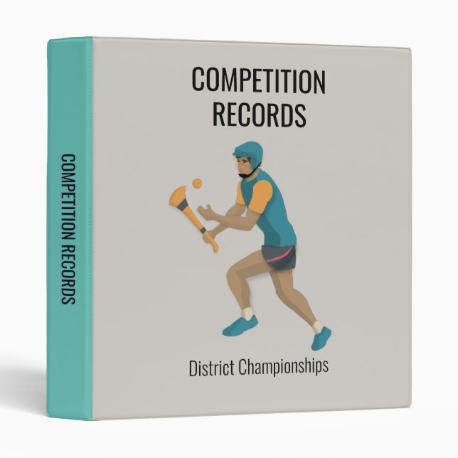 Hurling 3 Ring Binder (Front/Spine)