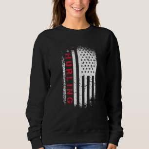 Hurling American Flag Sweatshirt