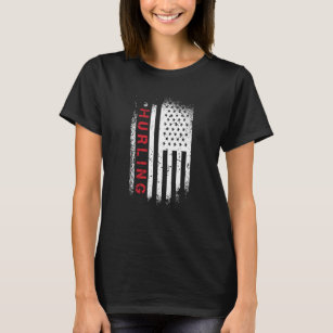 Hurling American Flag T-Shirt