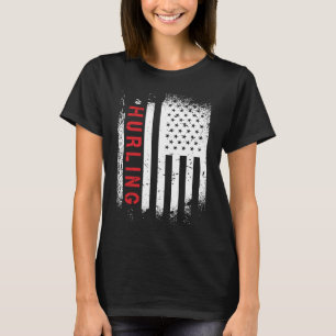 Hurling American Flag T-Shirt