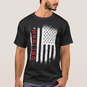 Hurling American Flag T-Shirt
