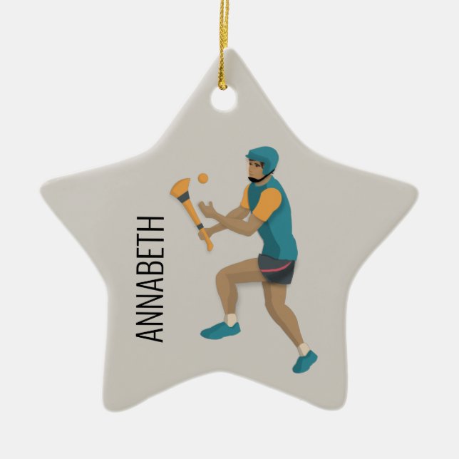 Hurling Ceramic Ornament (Front)